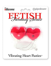 Fetish Fantasy Series Vibrating Heart Shape Pasties Red Breast and Nipple Toys
